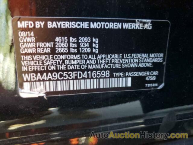 BMW 4 SERIES I GRAN COUPE SULEV, WBA4A9C53FD416598