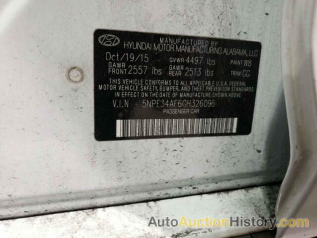 HYUNDAI SONATA SPORT, 5NPE34AF6GH326096