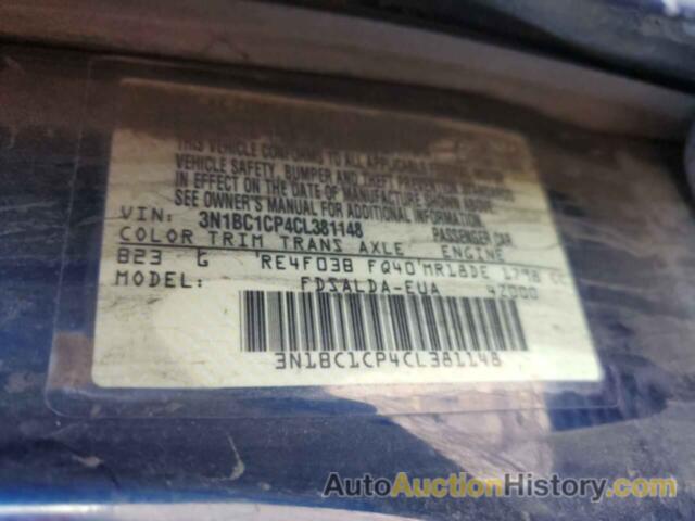 NISSAN VERSA S, 3N1BC1CP4CL381148