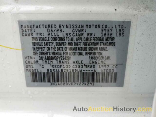 NISSAN SENTRA S, 3N1AB8BV0PY274291