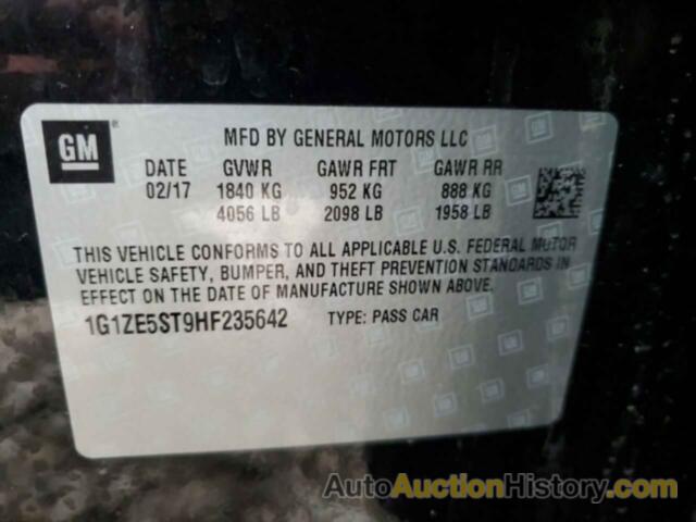 CHEVROLET MALIBU LT, 1G1ZE5ST9HF235642