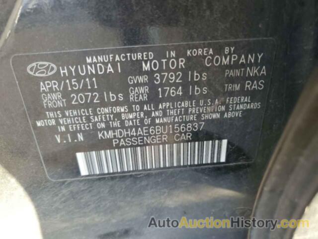 HYUNDAI ELANTRA GLS, KMHDH4AE6BU156837