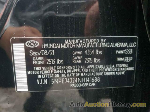 HYUNDAI SONATA SEL PLUS, 5NPEJ4J24NH141688