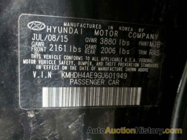 HYUNDAI ELANTRA SE, KMHDH4AE9GU601949