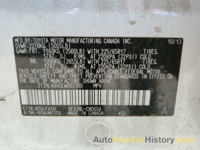 TOYOTA RAV4, 2T3YL4DV0EW002390