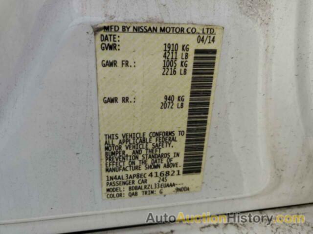 NISSAN ALTIMA 2.5, 1N4AL3AP8EC416821