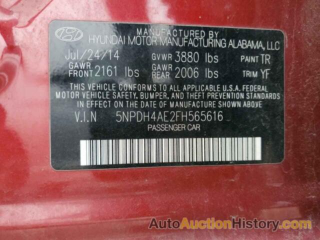 HYUNDAI ELANTRA SE, 5NPDH4AE2FH565616