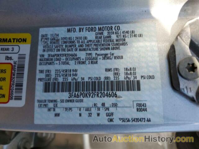 FORD FUSION TITANIUM, 3FA6P0K92FR204606