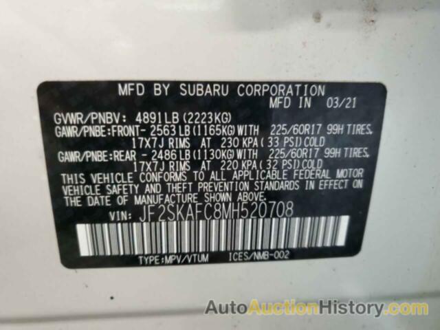 SUBARU FORESTER PREMIUM, JF2SKAFC8MH520708