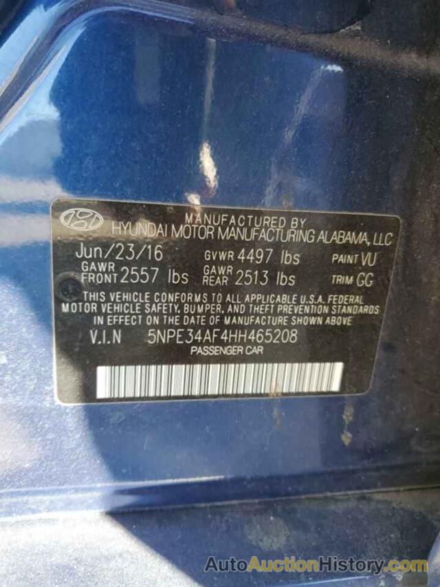 HYUNDAI SONATA SPORT, 5NPE34AF4HH465208