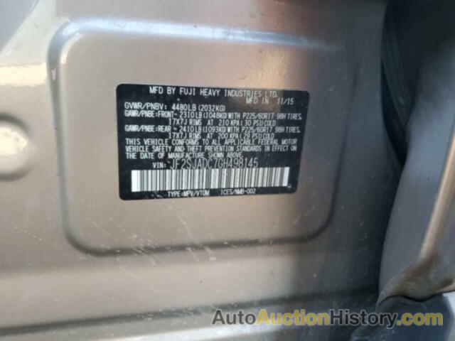 SUBARU FORESTER 2.5I PREMIUM, JF2SJADC7GH498145