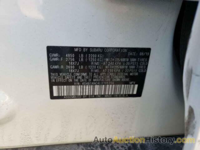 SUBARU OUTBACK LIMITED, 4S4BTANC4L3105356