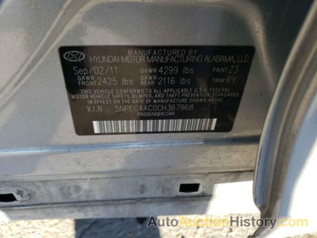 HYUNDAI SONATA SE, 5NPEC4AC0CH367968