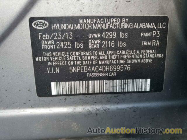 HYUNDAI SONATA GLS, 5NPEB4AC4DH699576