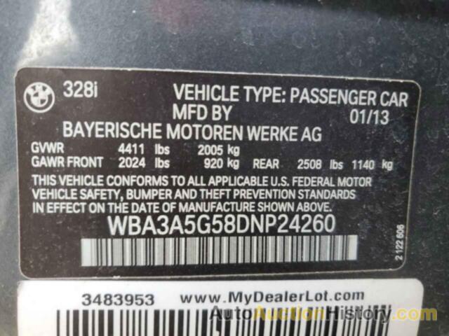 BMW 3 SERIES I, WBA3A5G58DNP24260