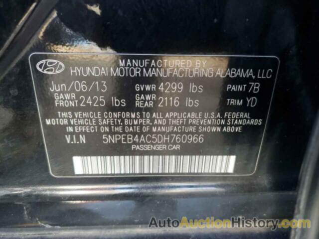 HYUNDAI SONATA GLS, 5NPEB4AC5DH760966