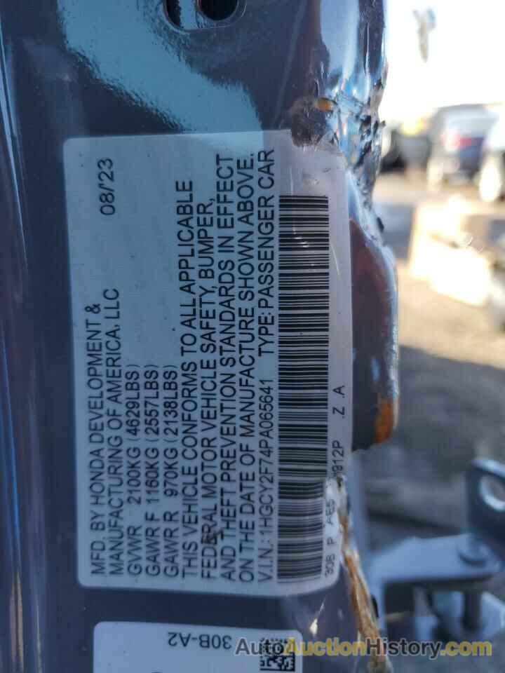 HONDA ACCORD HYBRID SPORT-L, 1HGCY2F74PA065641