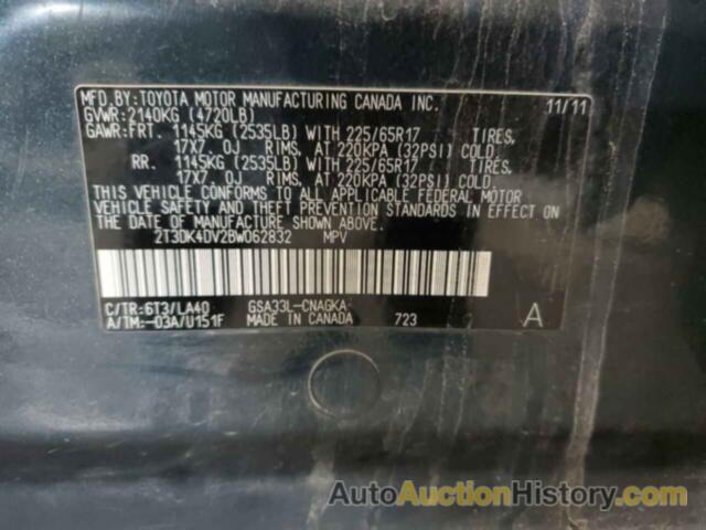 TOYOTA RAV4 LIMITED, 2T3DK4DV2BW062832