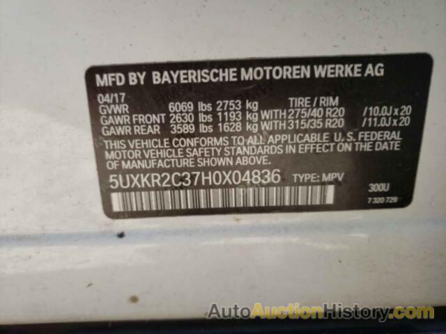 BMW X5 SDRIVE35I, 5UXKR2C37H0X04836