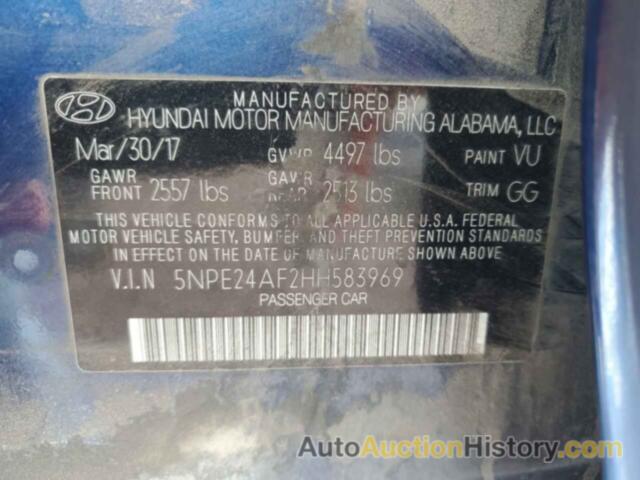 HYUNDAI SONATA SE, 5NPE24AF2HH583969