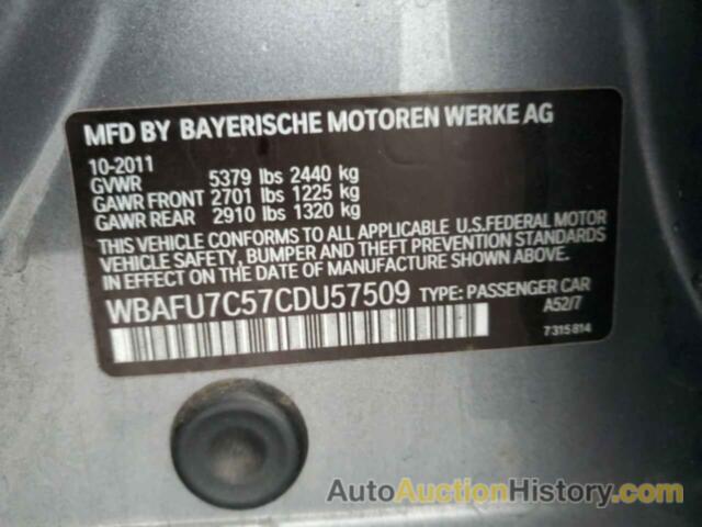 BMW 5 SERIES XI, WBAFU7C57CDU57509