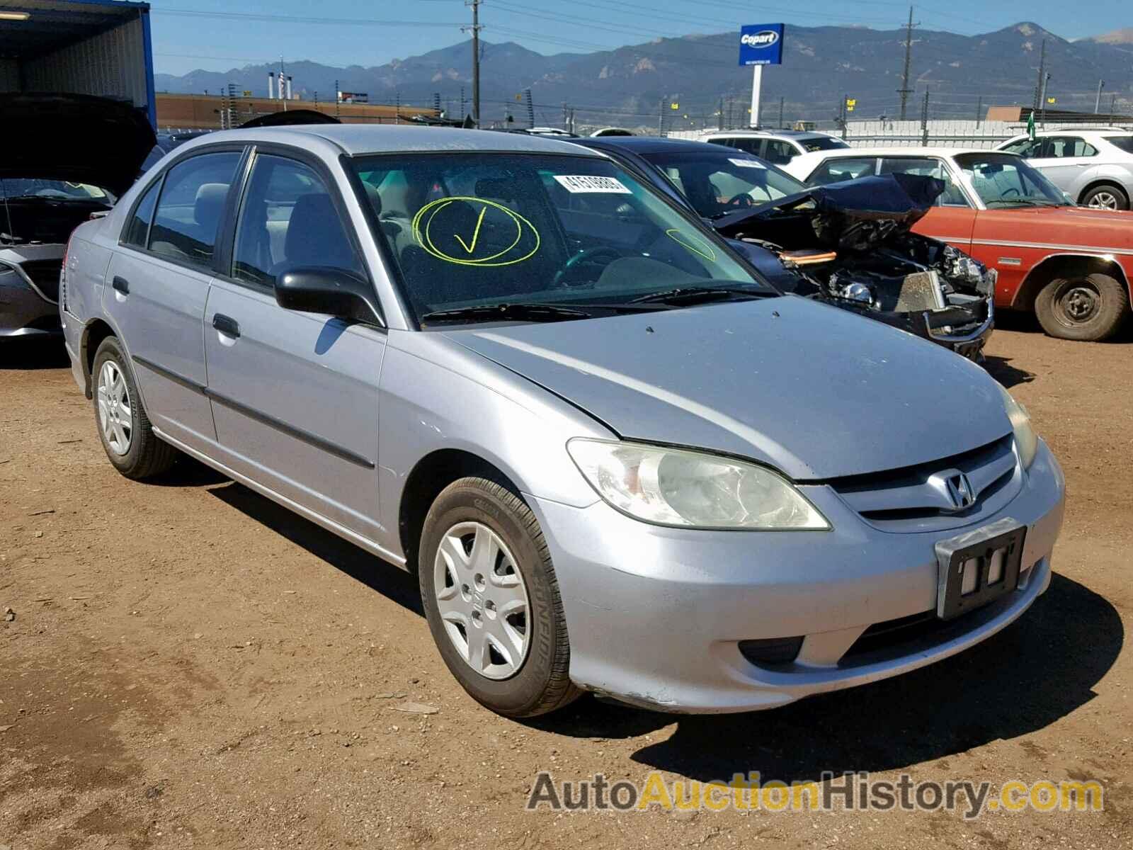 2004 HONDA CIVIC DX VP, 2HGES16314H560443