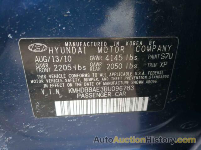 HYUNDAI ELANTRA GLS, KMHDB8AE3BU096783