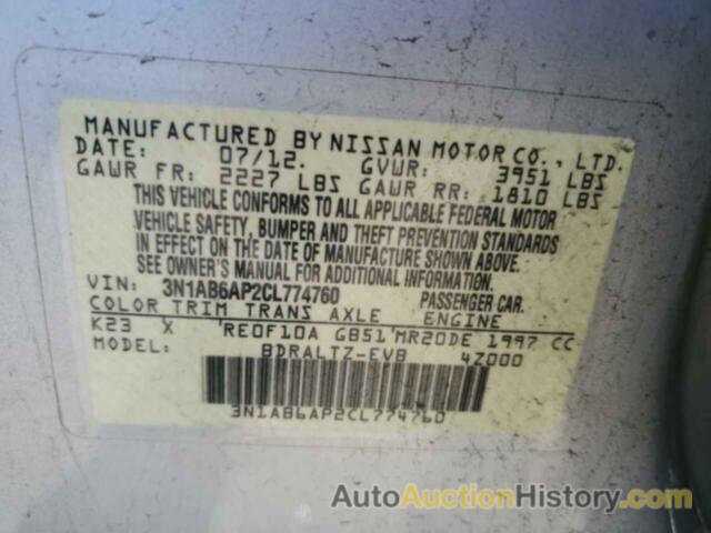 NISSAN SENTRA 2.0, 3N1AB6AP2CL774760