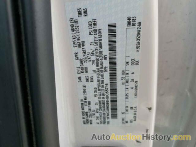 FORD ESCAPE SE, 1FMCU9G98HUC55716