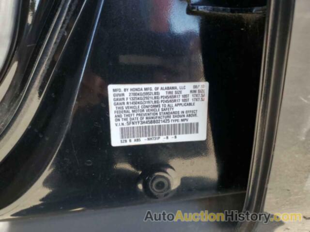 HONDA PILOT EX, 5FNYF3H45BB021425