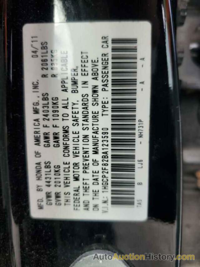 HONDA ACCORD EXL, 1HGCP2F82BA123590