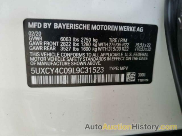 BMW X6 SDRIVE 40I, 5UXCY4C09L9C31523