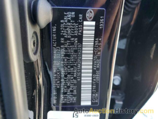 TOYOTA CAMRY LE, 4T1C11AK2PU142297