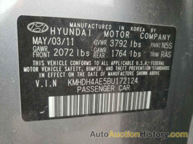 HYUNDAI ELANTRA GLS, KMHDH4AE5BU172124