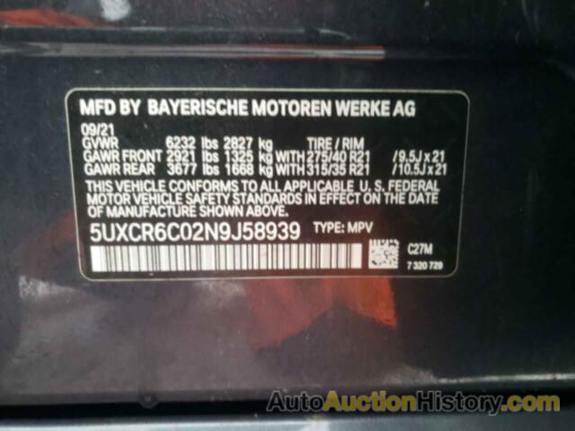 BMW X5 XDRIVE40I, 5UXCR6C02N9J58939