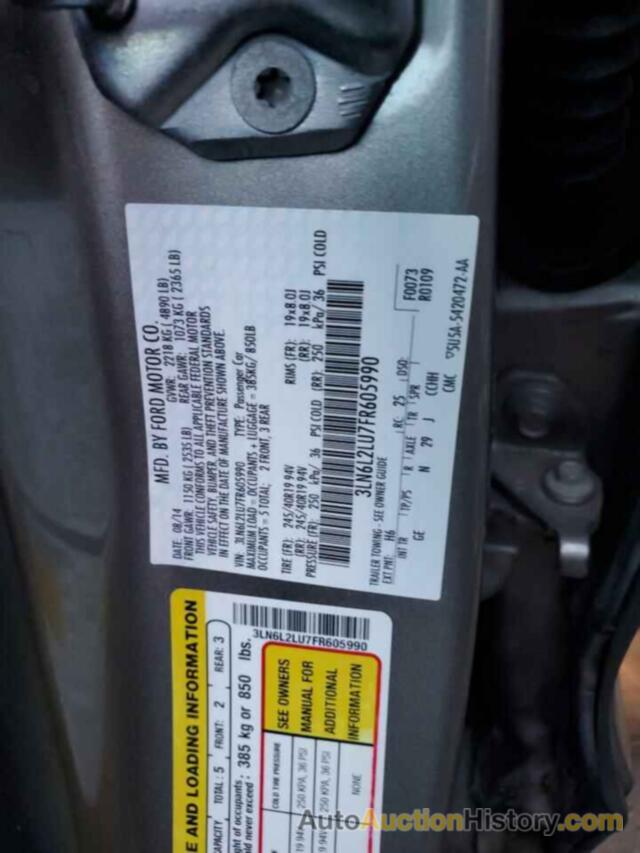 LINCOLN MKZ HYBRID, 3LN6L2LU7FR605990