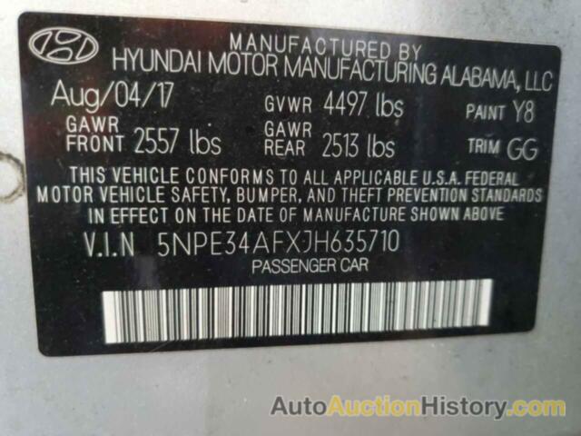 HYUNDAI SONATA SPORT, 5NPE34AFXJH635710