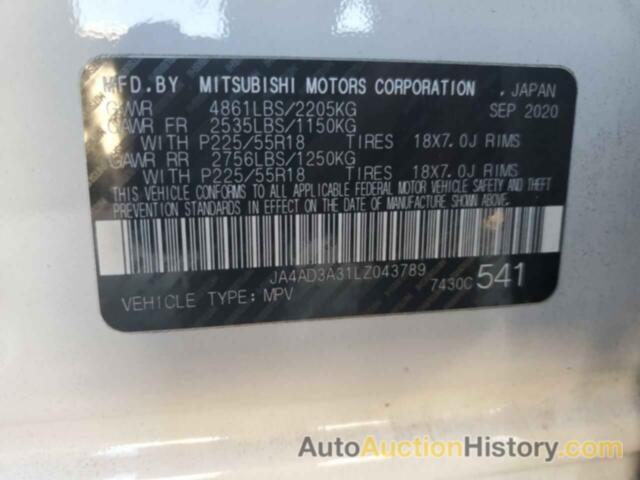 MITSUBISHI OUTLANDER SE, JA4AD3A31LZ043789