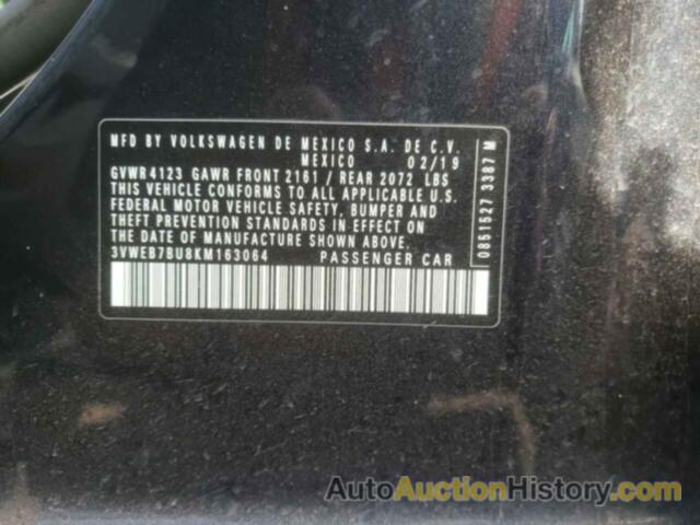 VOLKSWAGEN JETTA SEL, 3VWEB7BU8KM163064