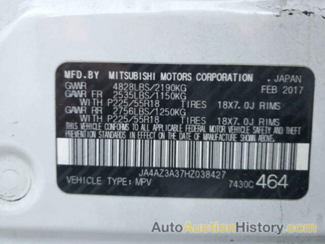 MITSUBISHI OUTLANDER SE, JA4AZ3A37HZ038427