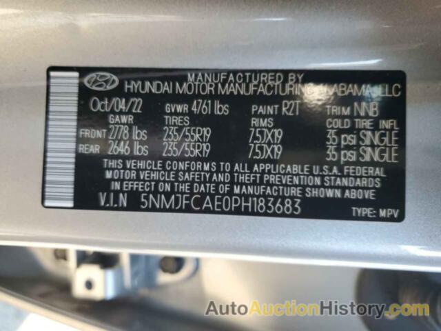 HYUNDAI TUCSON SEL, 5NMJFCAE0PH183683