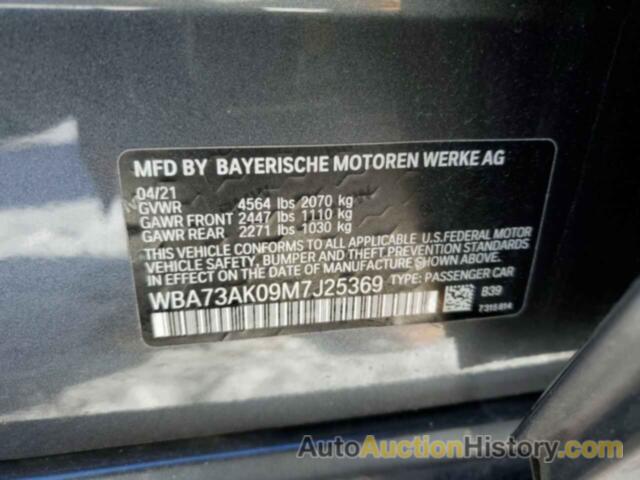 BMW 2 SERIES, WBA73AK09M7J25369