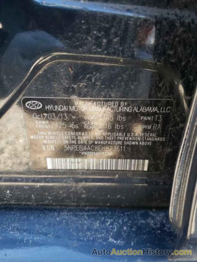 HYUNDAI SONATA GLS, 5NPEB4AC8EH823611