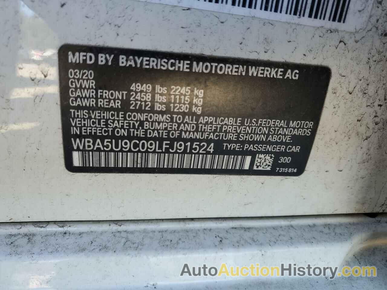 BMW M3, WBA5U9C09LFJ91524