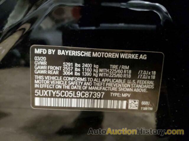 BMW X3 XDRIVE30I, 5UXTY5C05L9C87397