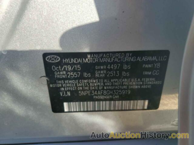 HYUNDAI SONATA SPORT, 5NPE34AF8GH325919