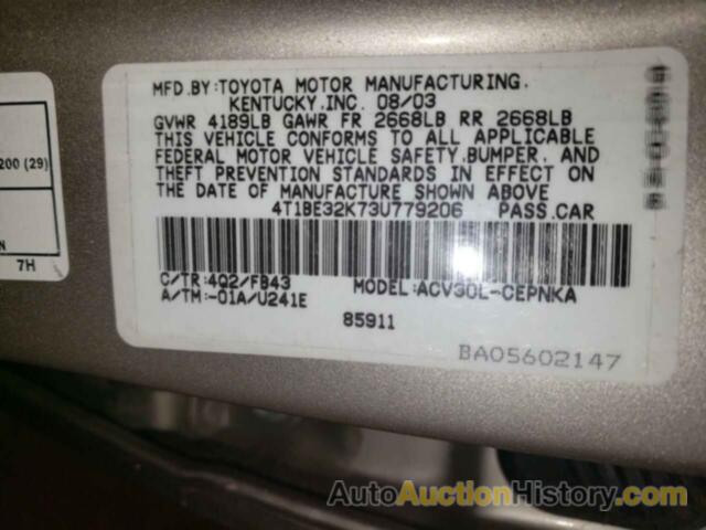 TOYOTA CAMRY LE, 4T1BE32K73U779206