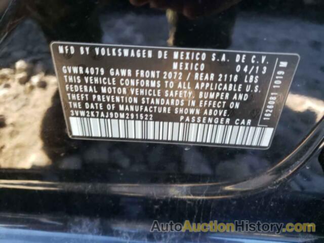 VOLKSWAGEN JETTA BASE, 3VW2K7AJ9DM291522