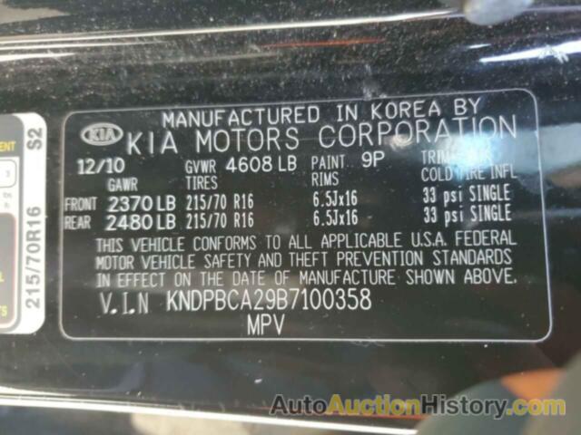 KIA SPORTAGE LX, KNDPBCA29B7100358