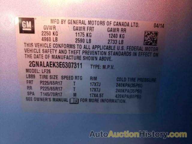 CHEVROLET EQUINOX LS, 2GNALAEK3E6307311